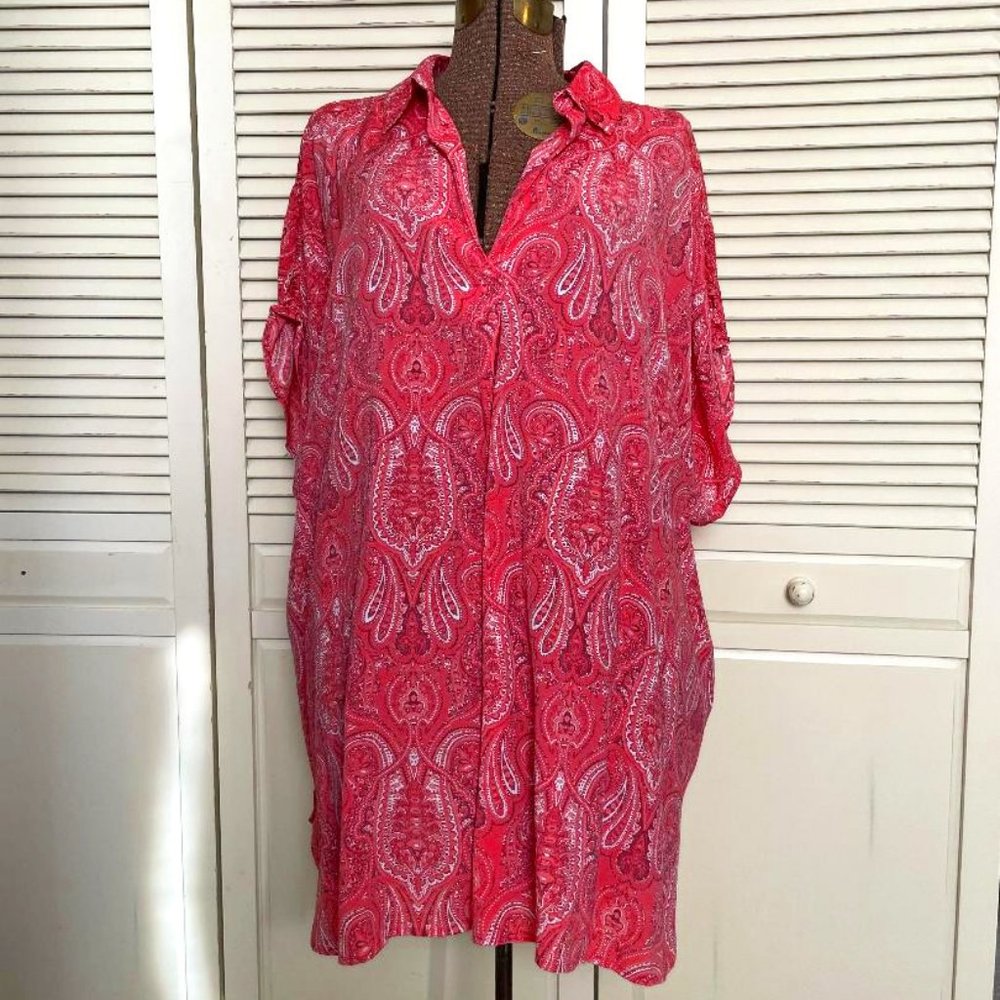 Kim Rodgers Curvy Short Sleeve Blouse Women's 1X - NWT